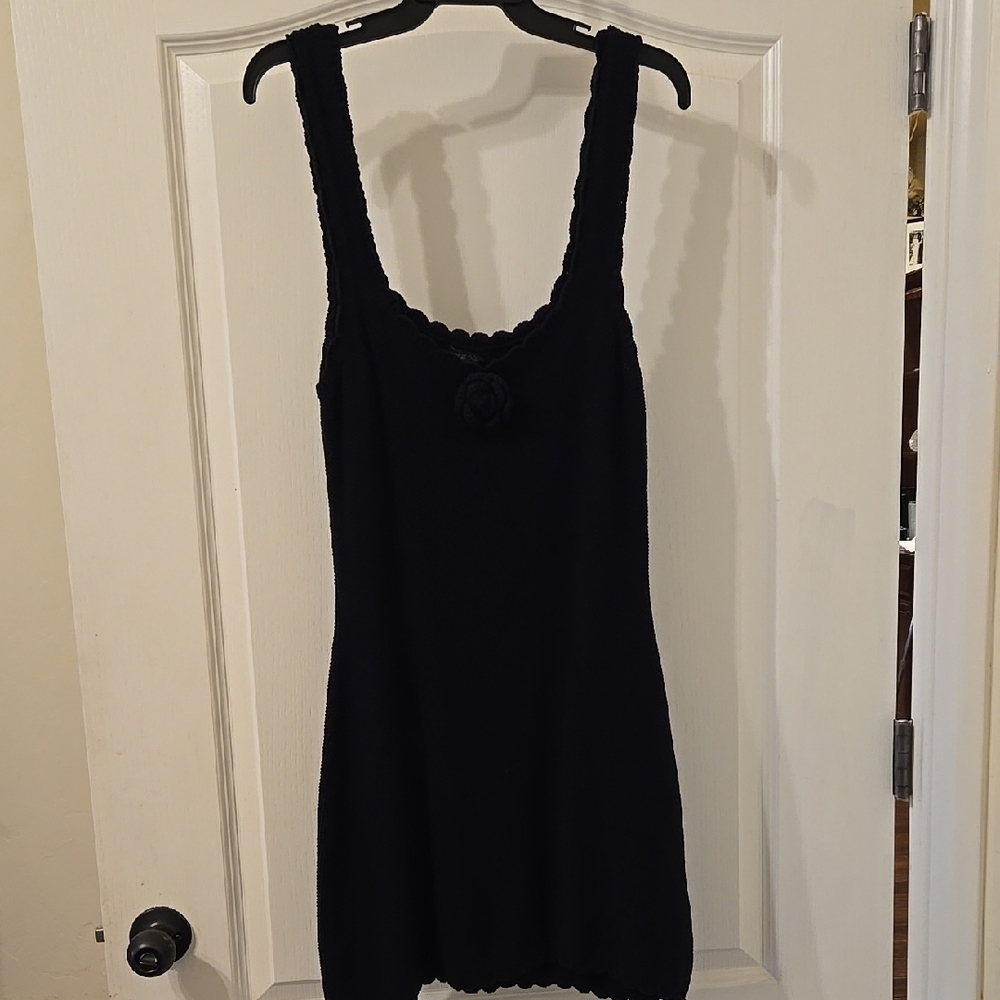 Wild Fable Black Knit Tank Dress Size L
